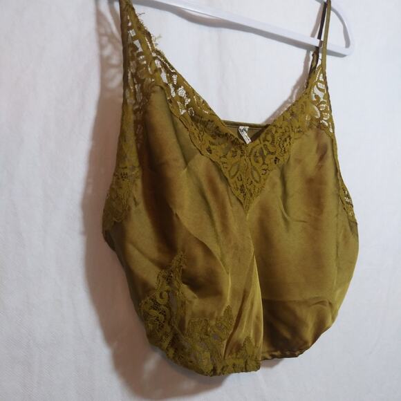 Free People Women’s Night Out Blouson Brami Dusted Military Lace Size M - Picture 3 of 7